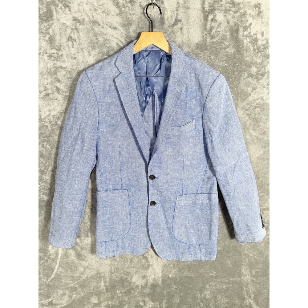 Rodd & Gunn Mens Linen Blazer M Blue Italian Woven Sports Fit Jacket